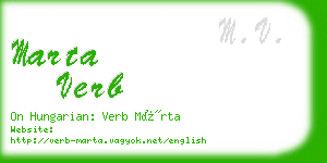 marta verb business card